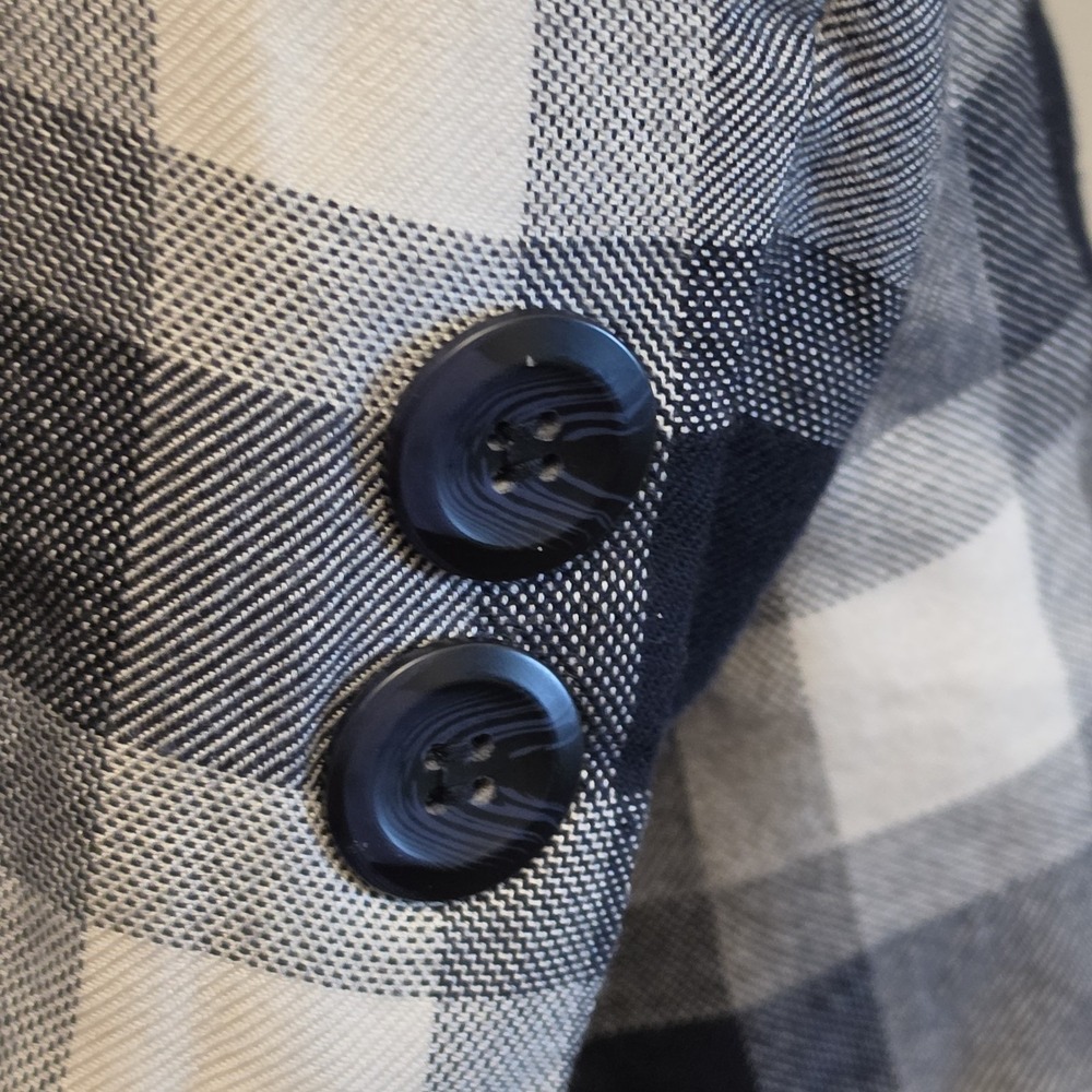 Vintage Kasper ASL Plaid White Black Blazer Size 18 - Picture 6 of 8